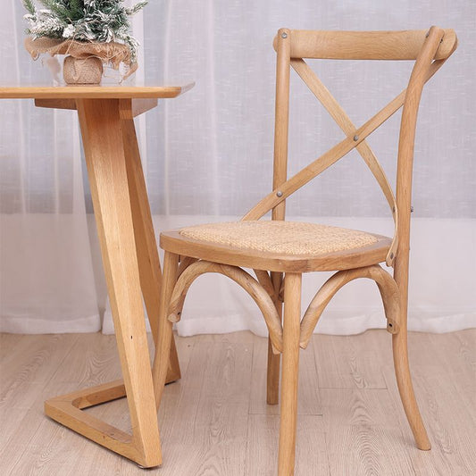 Solid Wood Traditional Dining Room Chair Matte Finish Cross Back Side Chair Clearhalo ' kitchen&dining_furn' 'Dining Chairs' 'Dining Tables & Seating' 'dining_chair' 'furn' 'furn_dining_chair' 'Furniture' 'furniture_dining_chair' 'Kitchen & Dining Furniture' 'kitchen' 1200x1200_09b09003-cfff-4072-8396-475d81849448