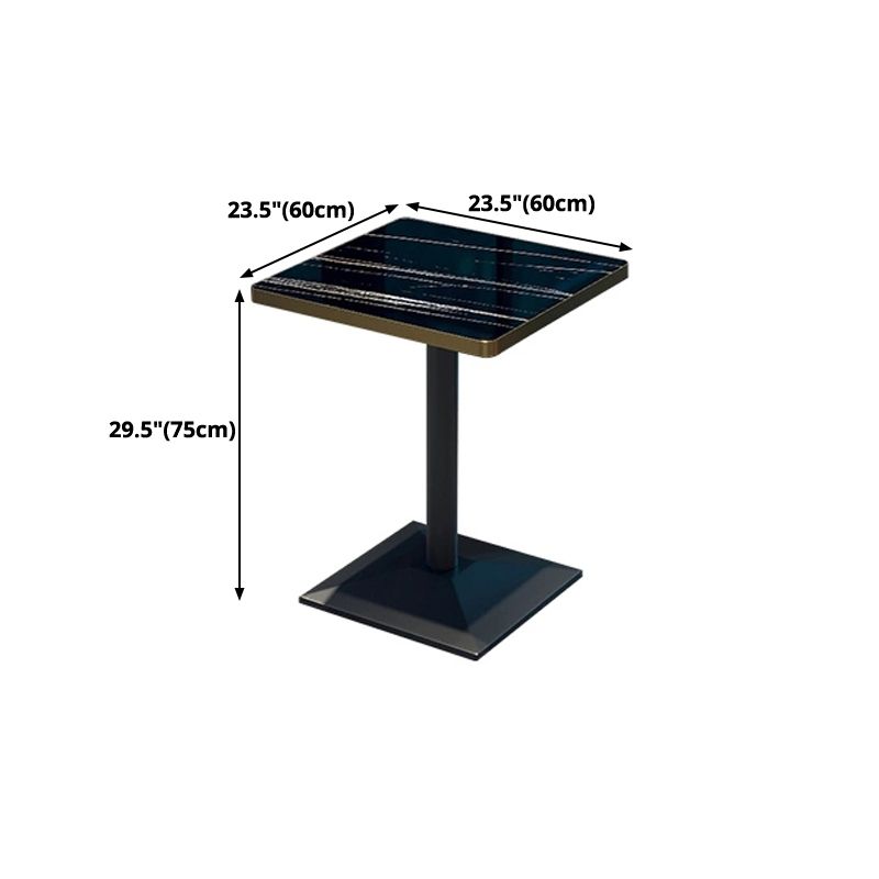 Industrial Style Dining Table Black Table with Metal Pedestal Base for Dining Room Clearhalo ' dining_table' 'Dining Tables & Seating' 'Dining Tables' 'furn' 'furn_dining_table' 'Furniture' 'furniture_dining_table' 'Kitchen & Dining Furniture' 'kitchen&dining_furn' 'kitchen' 'kitchen_dining_table' 1200x1200_09b0a353-fb1a-4825-868a-8b8eb0983f01