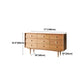 Sideboard in legno a buffet a buffet a 9 cassetti glam per soggiorno
