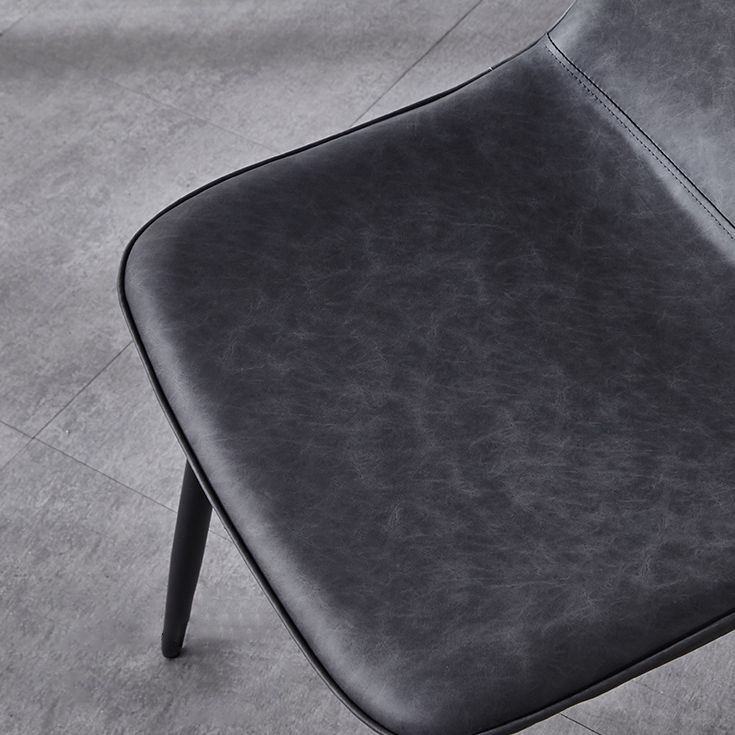 Modern Style Faux Leather Chairs Solid Back Dining Armless Chair for Home Use Clearhalo ' kitchen&dining_furn' 'Dining Chairs' 'Dining Tables & Seating' 'dining_chair' 'furn' 'furn_dining_chair' 'Furniture' 'furniture_dining_chair' 'Kitchen & Dining Furniture' 'kitchen' 1200x1200_09b6dee7-c59a-435e-9e21-86d6222e5818