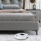 Contemporary Grey Standard Bed with Upholstered Headboard in Solid Wood Clearhalo 'Bedroom Furniture' 'Beds' 'furn' 'furn_beds' 'Furniture' 1200x1200_09b80661-15ec-4fbd-8c2f-b50eb4843575