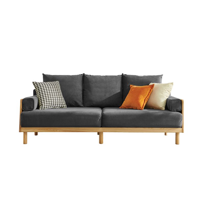Scandinavian 2-seater Living Room Couch Square Arm Sofa with Pillow Back Clearhalo 'furn' 'furn_sofas' 'Furniture' 'furniture_sofas' 'Living Room Furniture' 'Sofa' 'sofas' 1200x1200_09b8d131-9f8a-4b84-a092-f8446da18683
