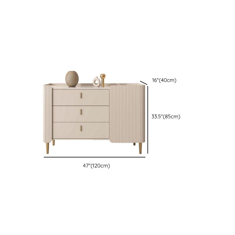 White Buffet Sideboard Dining Room Credenza with Drawers and Storage Clearhalo 'buffet_sideboard' 'Buffets & Sideboards' 'furn' 'furn_buffet_sideboard' 'Furniture' 'Kitchen & Dining Furniture' 1200x1200_09b8ebad-26a4-4d3f-9b0a-15e492011310