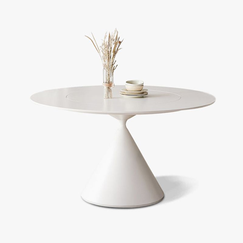 Round White-black Stone Dining Table Modern Turntable Furniture With Pedestal Base Clearhalo 'Dining Tables & Seating' 'Dining Tables' 'dining_table' 'furn' 'furn_dining_table' 'Furniture' 'Kitchen & Dining Furniture' 1200x1200_09b8ef94-3338-4d8a-86ad-719ffc015e6a