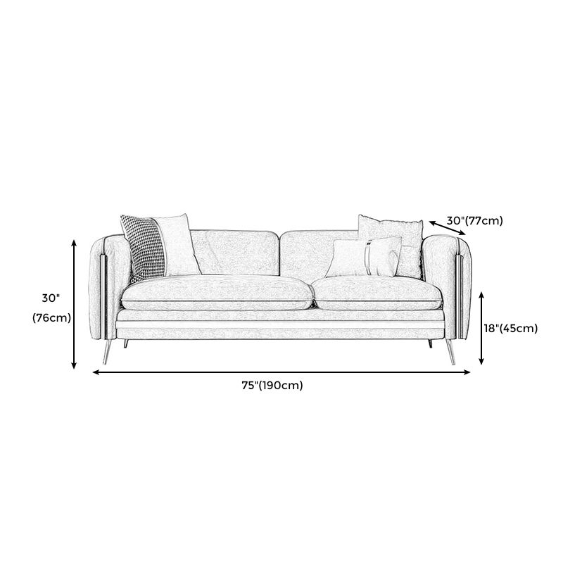 Modern Standard Faux Leather Sofa 3 Seater Square Arm Sofa for Living Room Clearhalo 'Furniture' 'furniture_sofas' 'kitchen' 'kitchen_sofas' 'Living Room Furniture' 'Sofa' 'sofas' 1200x1200_09ba56fc-7918-4d20-9d09-63cbbab4c202