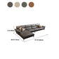 Glam Stationaire woonkamer Wandelde armkussens Faux Lederen Sofa Chaise
