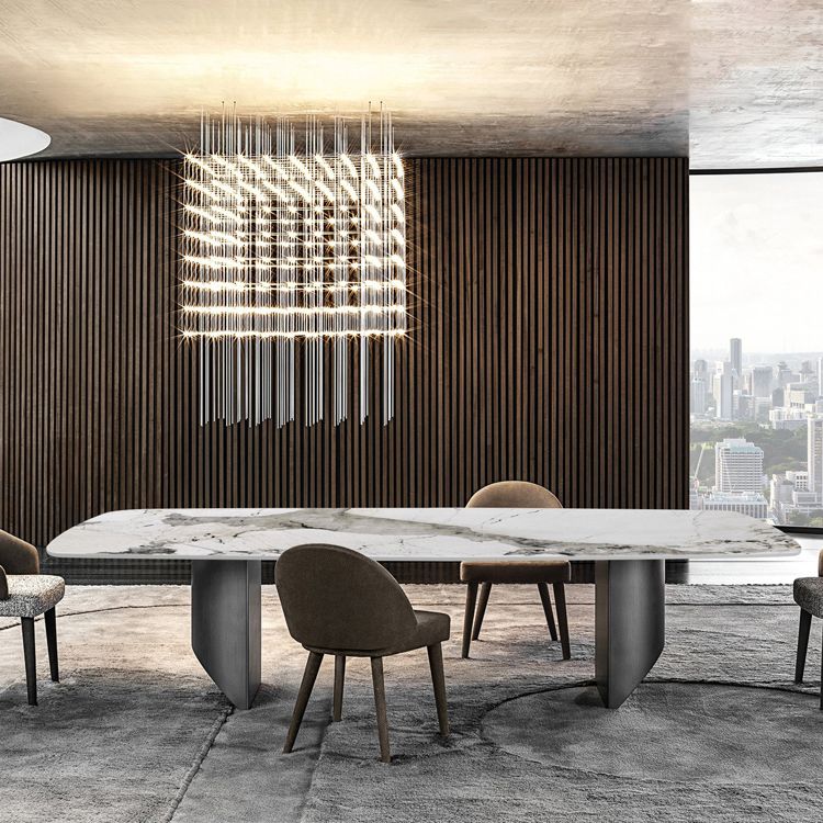 Sintered Stone Modern Rectangle Dining Table White Stone Top Dinette Table for Kitchen Clearhalo ' dining_table' 'Dining Tables & Seating' 'Dining Tables' 'furn' 'furn_dining_table' 'Furniture' 'furniture_dining_table' 'Kitchen & Dining Furniture' 'kitchen&dining_furn' 'kitchen' 'kitchen_dining_table' 1200x1200_09bf13a8-9ad8-4183-882d-ee5ac344adf1