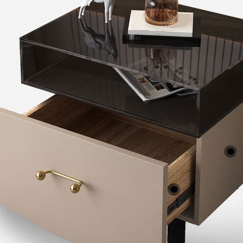 Montilla de noche acrílica contemporánea 21.65 pulgadas de altura Mesa de noche giratoria