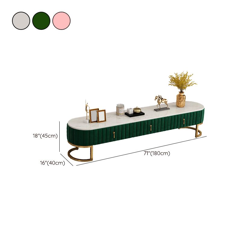 Supporto TV per TV Glam Marble da 16 pollici, console porta TV chiusa con cassetti
