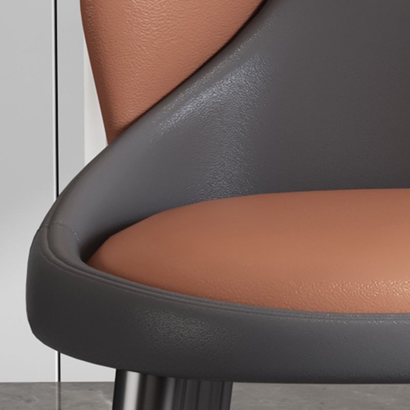 Modern Style Side Chair Indoor Solid Back Metal Upholstered Dining Room Chair (Set of 2) Clearhalo ' kitchen&dining_furn' 'Dining Chairs' 'Dining Tables & Seating' 'dining_chair' 'furn' 'furn_dining_chair' 'Furniture' 'furniture_dining_chair' 'Kitchen & Dining Furniture' 'kitchen' 1200x1200_09c2007c-2c51-4583-b681-8b1a864153b7