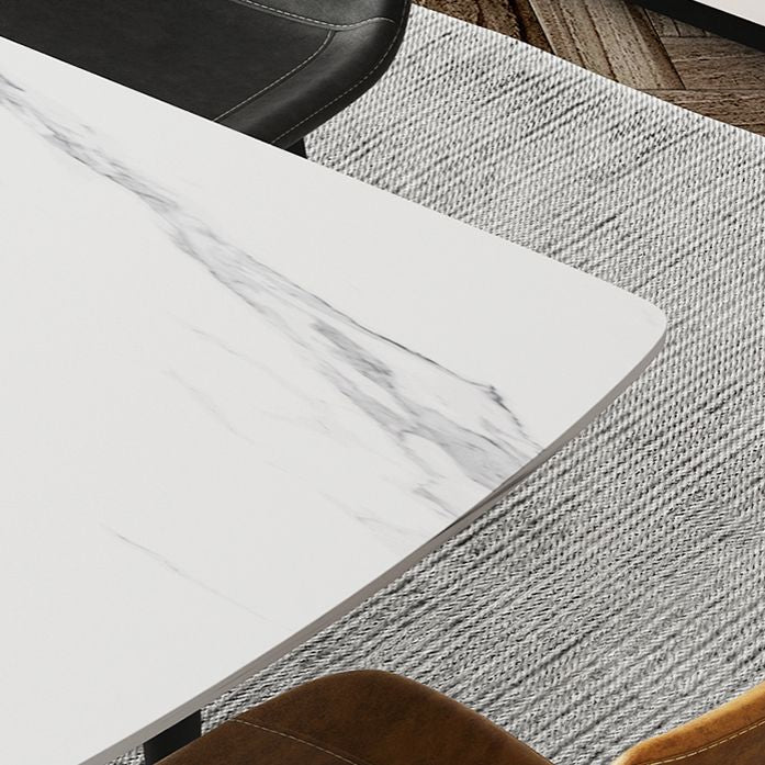 Modern 1/4/5/7 Pieces Dinette Set with White Sintered Stone Top Scalable Dining Table Set Clearhalo 'Dining Room Sets' 'Dining Tables & Seating' 'dining_room_set' 'furn' 'furn_dining_room_set' 'Furniture' 'furniture_dining_room_set' 'Kitchen & Dining Furniture' 1200x1200_09c3af94-acef-487f-8376-b120bbc37fdb