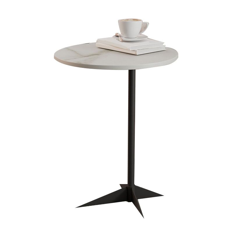 Modern Round Slate Side End Table Metal Pedestal Sofa Side Table Clearhalo 'Coffee & Accent Tables' 'End & Side Tables' 'end_side_tables' 'furn' 'furn_end_side_tables' 'Furniture' 'Living Room Furniture' 1200x1200_09c3d6a9-fcea-4cd3-b3ca-6f9623367b15