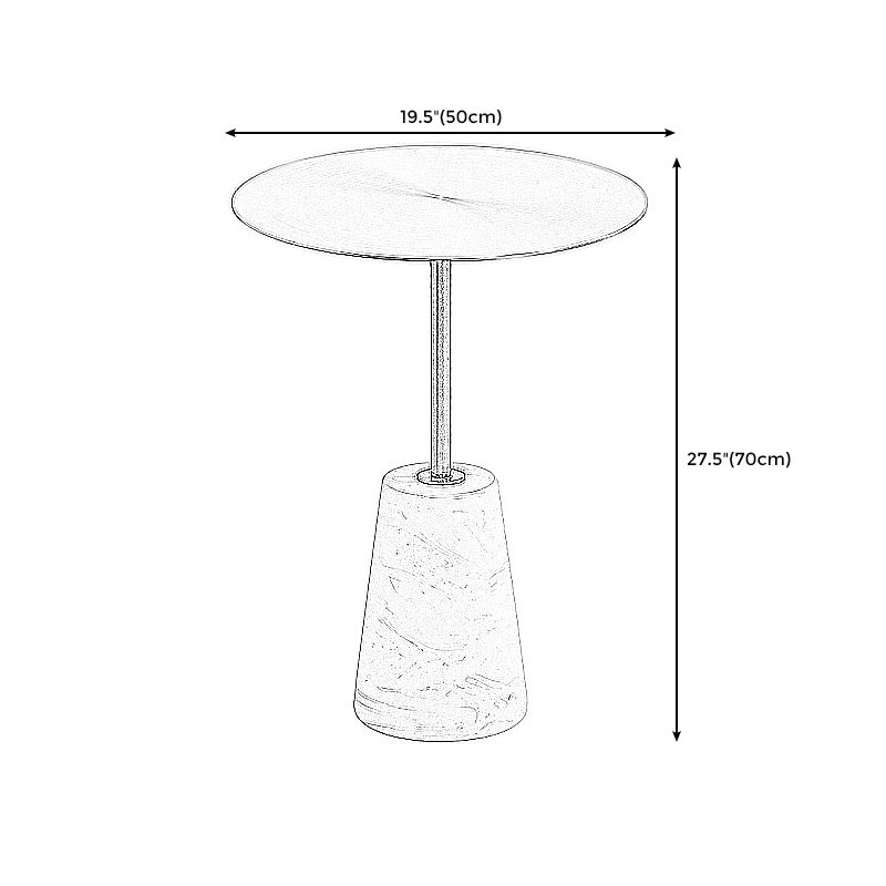 Tavolo da tavolo da golf di piedistallo contemporaneo Tavolo laterale per camera da letto