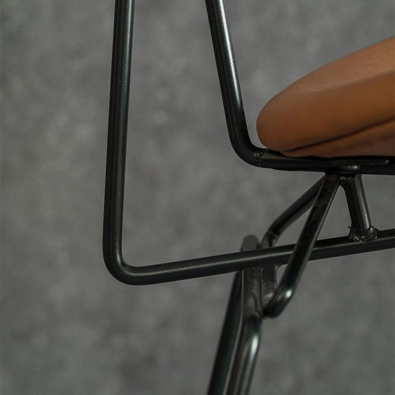 Black Iron Bar Stool Industrial Style Low Back Counter Stool with Saddle Seat Clearhalo 'Bar Furniture' 'Bar Stools' 'bar_stools' 'furn' 'furn_bar_stools' 'furniture_bar_stools' 'Kitchen & Dining Furniture' 'kitchen&dining_furn' 'kitchen' 'kitchen_furn' Furniture' 1200x1200_09c53e56-8cab-4461-a5f3-2e7975ccacac