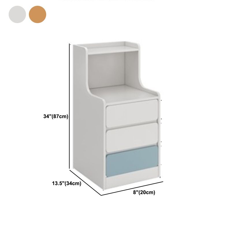 Moderno imitazione in legno tavolo da notte a apertura a 1 comodino con cassetto