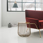 Metal Geometric Coffee Table Mid-Century Modern Frame Cocktail Table with Storage