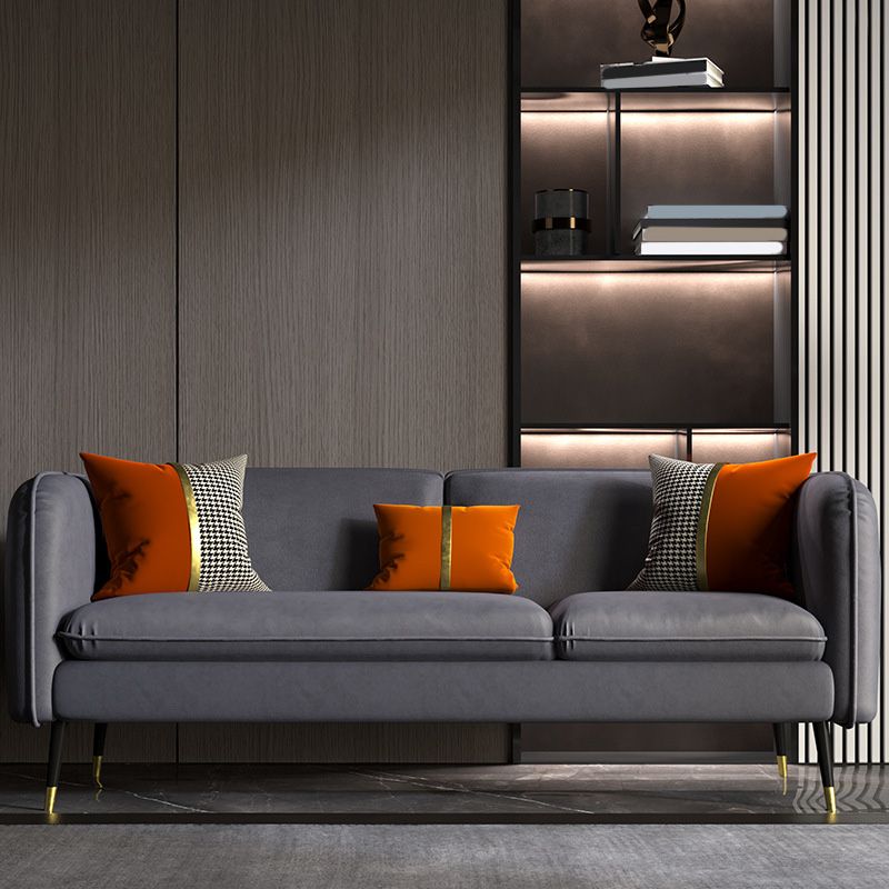 Contemporary Faux Leather Square Arm Sofa with Tight Back for Apartment Clearhalo 'furn' 'furn_sofas' 'Furniture' 'Living Room Furniture' 'Sofa' 'sofas' 1200x1200_09c6e31e-0b60-410c-9218-50134599c7da