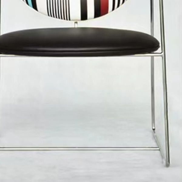 Faux Leathe Dining Chairs Upholstered Arm Chairs with Metal Base Clearhalo 'Dining Chairs' 'Dining Tables & Seating' 'dining_chair' 'furn' 'furn_dining_chair' 'Furniture' 'Kitchen & Dining Furniture' 1200x1200_09c71121-f9dc-4e39-9c1d-8c1d355254ba