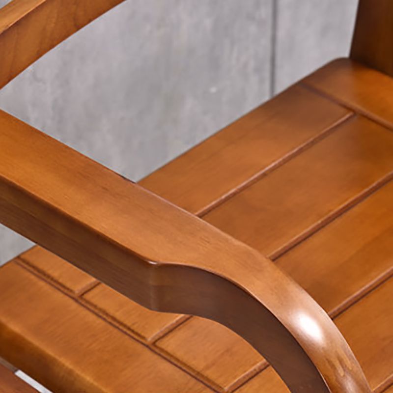 Mid-century Modern Style Rubber Wood Solid Wood Armrest Fixed Back ARM Chair Clearhalo 'Accent Chairs' 'accent_chairs' 'Chairs & Seating' 'furn' 'furn_accent_chairs' 'Furniture' 'Living Room Furniture' 1200x1200_09c79860-bbbe-447f-839a-a9990417466f