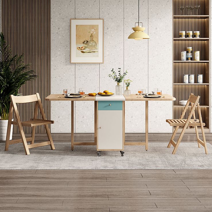 Rectangle Mid-Century Modern Folding Table Pedestal Base Table for Dining Room(only table) Clearhalo ' dining_table' 'Dining Tables & Seating' 'Dining Tables' 'furn' 'furn_dining_table' 'Furniture' 'furniture_dining_table' 'Kitchen & Dining Furniture' 'kitchen&dining_furn' 'kitchen' 'kitchen_dining_table' 1200x1200_09c85a79-d728-46cc-bf79-f4119fe8555b