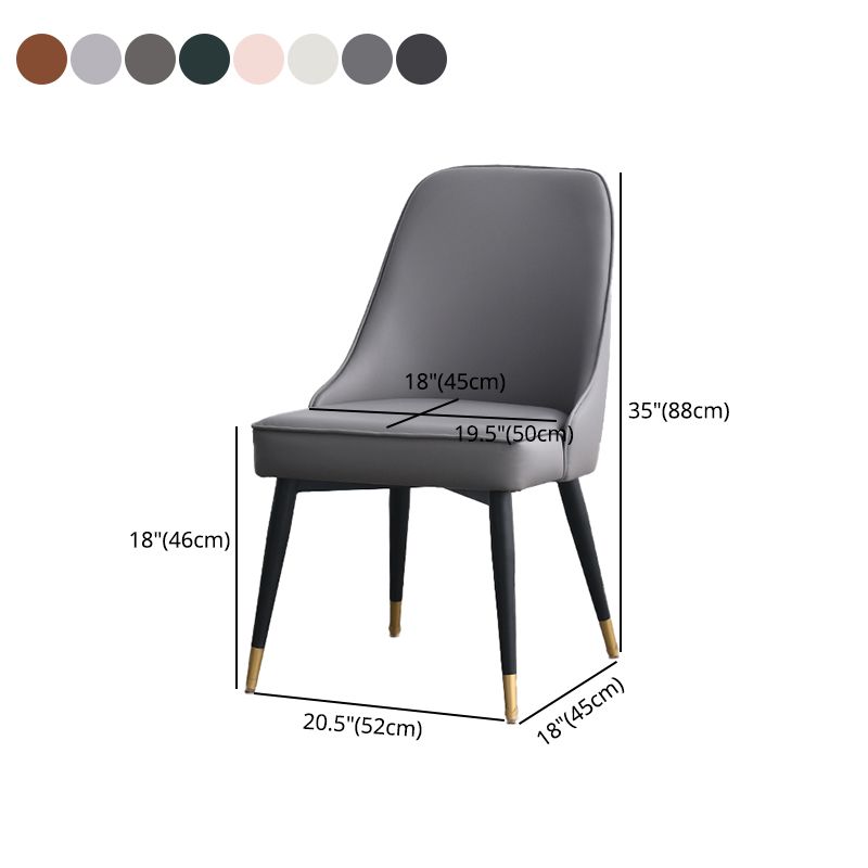 Nordic Style Dining Armless Chair Upholstered Fabric Dining Side Chair for Home Use Clearhalo ' kitchen&dining_furn' 'Dining Chairs' 'Dining Tables & Seating' 'dining_chair' 'furn' 'furn_dining_chair' 'Furniture' 'furniture_dining_chair' 'Kitchen & Dining Furniture' 'kitchen' 1200x1200_09c87fe7-d330-45bb-a1f9-abd9bad49112