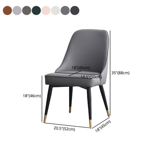 Nordic Style Dining Armless Chair Upholstered Fabric Dining Side Chair for Home Use Clearhalo ' kitchen&dining_furn' 'Dining Chairs' 'Dining Tables & Seating' 'dining_chair' 'furn' 'furn_dining_chair' 'Furniture' 'furniture_dining_chair' 'Kitchen & Dining Furniture' 'kitchen' 1200x1200_09c87fe7-d330-45bb-a1f9-abd9bad49112