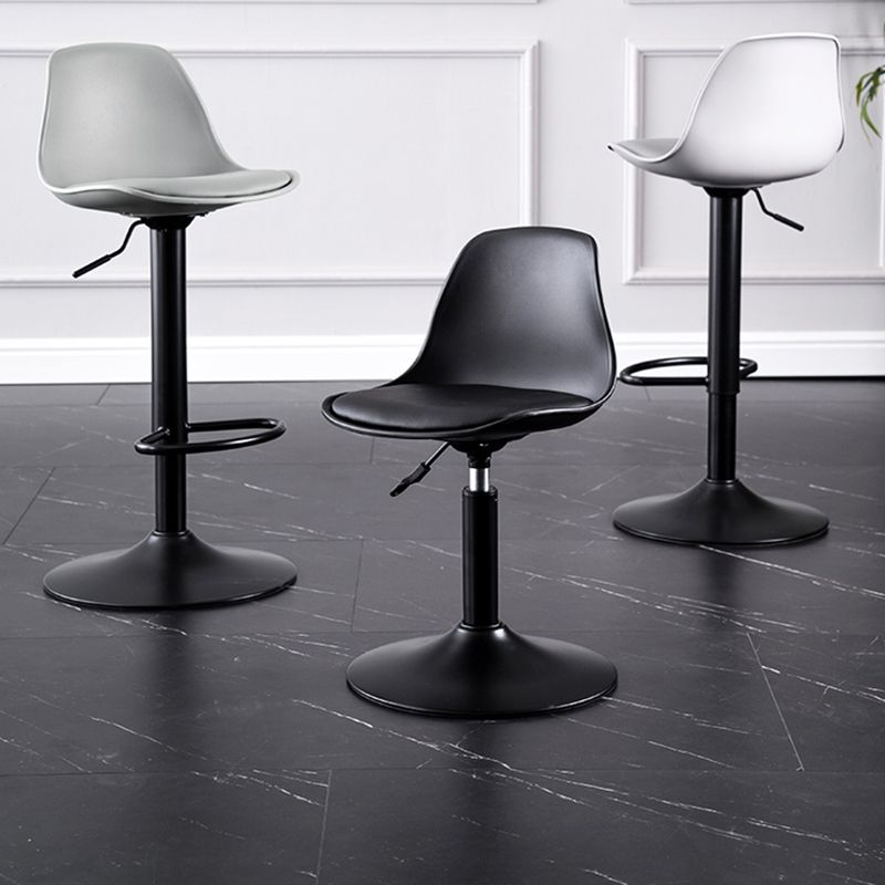 Contemporary Swivel Adjustable Height Bar-stool Indoor Bar Stool with Low Back Clearhalo 'Bar Furniture' 'Bar Stools' 'bar_stools' 'furn' 'furn_bar_stools' 'furniture_bar_stools' 'Kitchen & Dining Furniture' 'kitchen&dining_furn' 'kitchen' 'kitchen_furn' Furniture' 1200x1200_09c9d158-01f8-4c14-a6ef-78124695f089