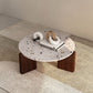Modern 3 Legs Coffee Table Slate Round Coffee Cocktail Table