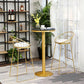 Glam Gold Iron Bar Table 21.6"W Round Top Marble Bistro Table for Breakroom Clearhalo 'Bar Furniture' 'Bar Tables' 'bar_tables' 'furn' 'furn_bar_tables' 'Furniture' 'furniture_bar_tables' 'Kitchen & Dining Furniture' 'kitchen&dining_furn' 'kitchen' 1200x1200_09cbabfa-976f-4ae1-a442-1d99a7f25391