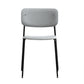 Contemporary Style Armless Chair Open Back Side Wooden Chair with Metal Base