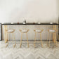 Black Glam Style Bar Table Rectangular Metal Bar Table with Gold Base Clearhalo 'Bar Furniture' 'Bar Tables' 'bar_tables' 'furn' 'furn_bar_tables' 'Furniture' 'furniture_bar_tables' 'Kitchen & Dining Furniture' 1200x1200_09ce28e1-ad5b-4d42-98e5-df93d12db790