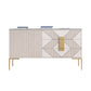 Opbergkist met een breedte van 15,6 inch Klassiek Glam Stone-opbergkistcommode