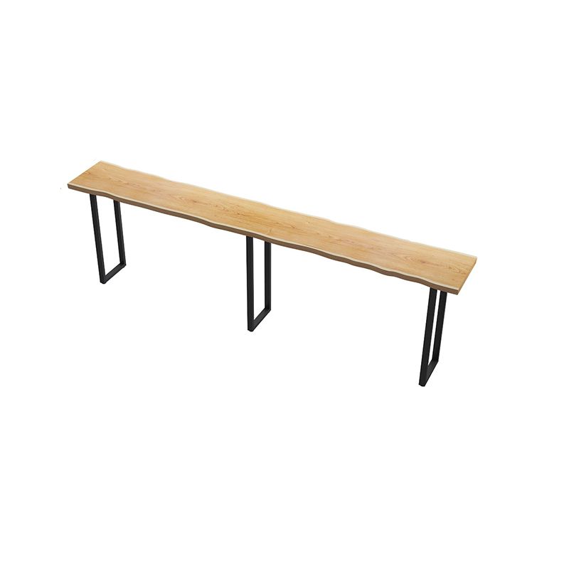 Solid Wood Top Bar Counter Industrial Rectangle Bar Counter with Black Base Clearhalo 'Bar Furniture' 'Bar Tables' 'bar_tables' 'Furniture' 'furniture_bar_tables' 'Kitchen & Dining Furniture' 1200x1200_09ceb9e4-9353-4abe-ac83-1177f9802a9a