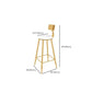 Tabouret de bar à coussin Glam avec pieds en métal doré