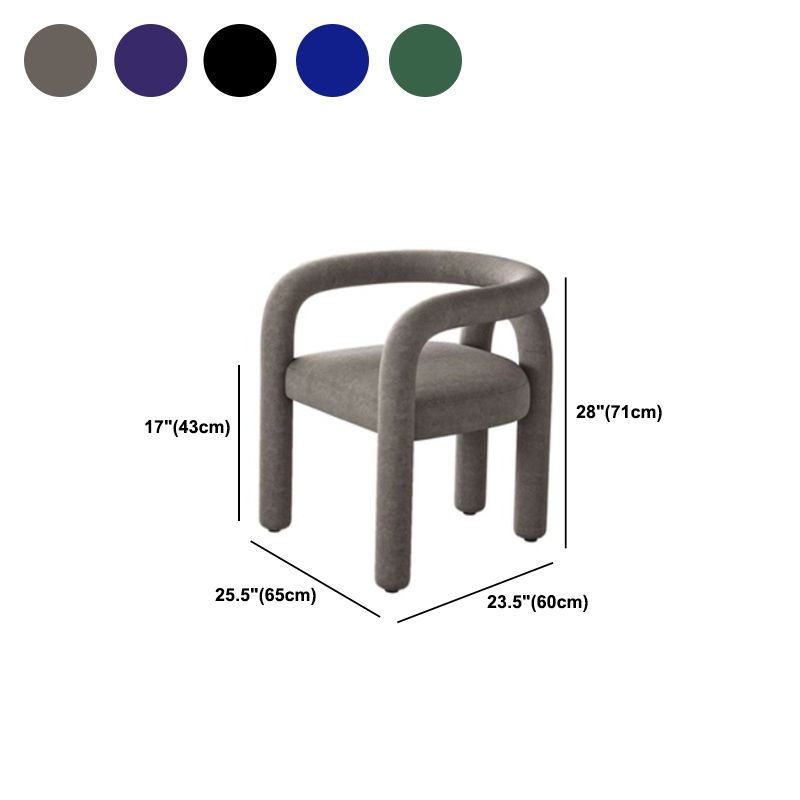 Contemporary Style Dining Chairs Velvet Open Back Arm Chair for Home Clearhalo 'Dining Chairs' 'Dining Tables & Seating' 'dining_chair' 'furn' 'furn_dining_chair' 'Furniture' 'Kitchen & Dining Furniture' 1200x1200_09d17d0a-b896-4d13-89df-36418a52131b