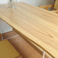 Mesa de comedor con caballete rectangular, mesa moderna de madera de pino para cocina
