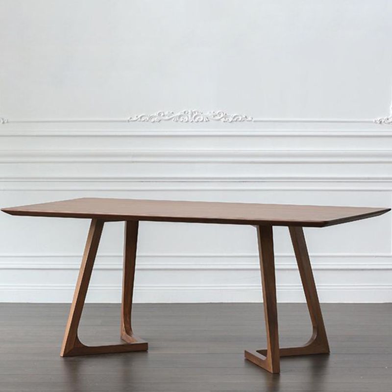 Solid Wood Top Dining Table Rectangle Pine Wood Table with Double Pedestal Base Clearhalo 'Dining Tables & Seating' 'Dining Tables' 'dining_table' 'furn' 'furn_dining_table' 'Furniture' 'furniture_dining_table' 'Kitchen & Dining Furniture' 'kitchen' 'kitchen_dining_table' 1200x1200_09d27494-3da9-43f5-a88c-580a6e1503c8