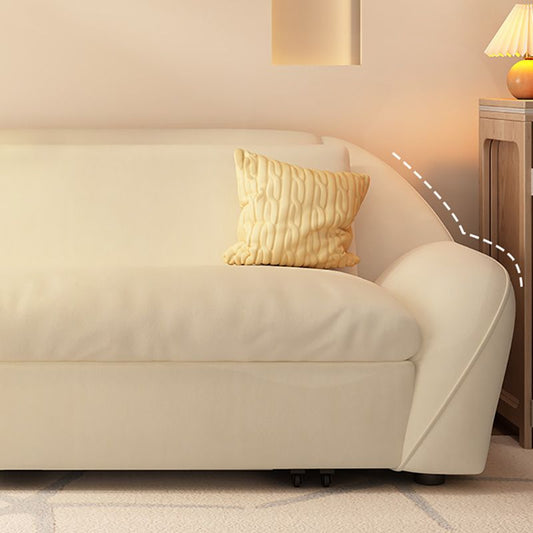 Modernes Cabrio -Sofa Bett ausgestattet Armsitze mit Kissen in Beige