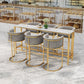 Nordic Glam Rectangle Bar Counter Table Sintered Stone Dining Table Clearhalo 'Bar Furniture' 'Bar Tables' 'bar_tables' 'furn' 'furn_bar_tables' 'Furniture' 'furniture_bar_tables' 'Kitchen & Dining Furniture' 1200x1200_09d3a9ba-e417-4999-91a8-34c6b8033cb9