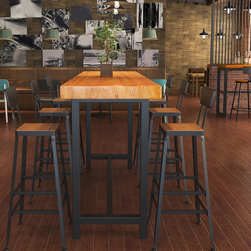 Table de comptoir rectangulaire en bois de style industriel, pour la maison