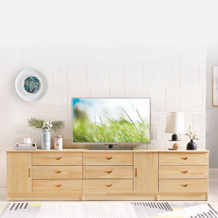 Stand de style Scandinave Stand Pine Wood Open Console TV de stockage fermé