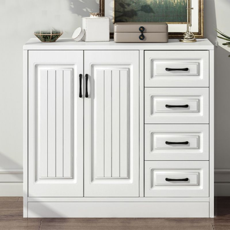 White Standard Cabinet Solid Wood Storage Cabinet with Drawer Clearhalo 'Cabinets & Chests' 'cabinets_chests' 'furn' 'furn_cabinets_chests' 'Furniture' 'Living Room Furniture' 1200x1200_09d58f48-a344-40ec-b36e-55c5001da093