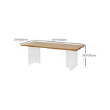 Rectangle Double Pedestal Dining Table Modern Wood Table for Living Room Clearhalo 'Dining Tables & Seating' 'Dining Tables' 'dining_table' 'furn' 'furn_dining_table' 'Furniture' 'Kitchen & Dining Furniture' 1200x1200_09d5d1b5-7748-46fe-9c68-8bd131dbd48c