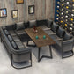 Industrial Solid Wood Dinner Table Brown Table with Black Frame for Dinning Room Clearhalo ' dining_table' 'Dining Tables & Seating' 'Dining Tables' 'furn' 'furn_dining_table' 'Furniture' 'furniture_dining_table' 'Kitchen & Dining Furniture' 'kitchen&dining_furn' 'kitchen' 'kitchen_dining_table' 1200x1200_09d6410b-143f-4e02-b4a8-dc0c958a6a5f