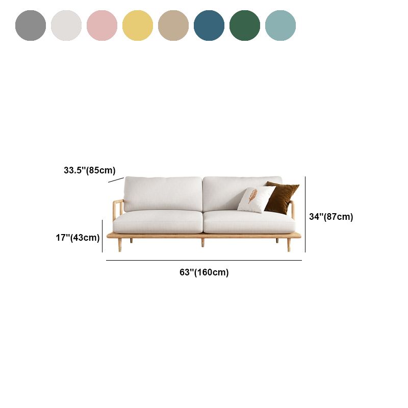 Leinen moderne Einbausofa Standard -Holzsofa für Wohnzimmer, Wohnung
