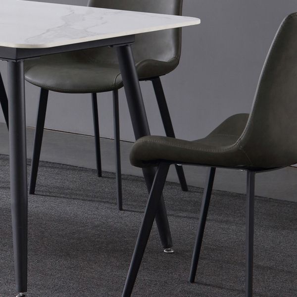 Industrial Sintered Stone Dining Table 4 Legs Base Rectangle Table for Home Clearhalo ' dining_table' 'Dining Tables & Seating' 'Dining Tables' 'furn' 'furn_dining_table' 'Furniture' 'furniture_dining_table' 'Kitchen & Dining Furniture' 'kitchen&dining_furn' 'kitchen' 'kitchen_dining_table' 1200x1200_09d6d18b-b338-487b-b80d-c79aa69c0f9e