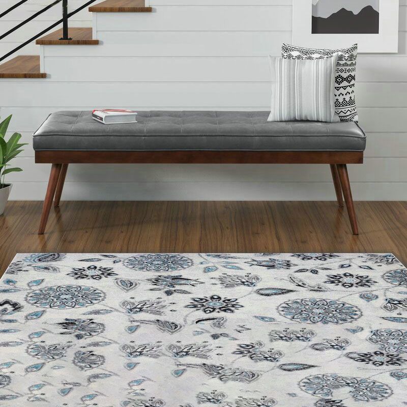 Contemporary Rectangle Upholstered Bench Bedroom Seating Bench with 4 Legs Clearhalo 'Benches' 'Chairs & Seating' 'furn' 'furn_benches' 'Furniture' 'Living Room Furniture' 1200x1200_09d6d5ef-0a53-46d9-80c5-f79581282f49