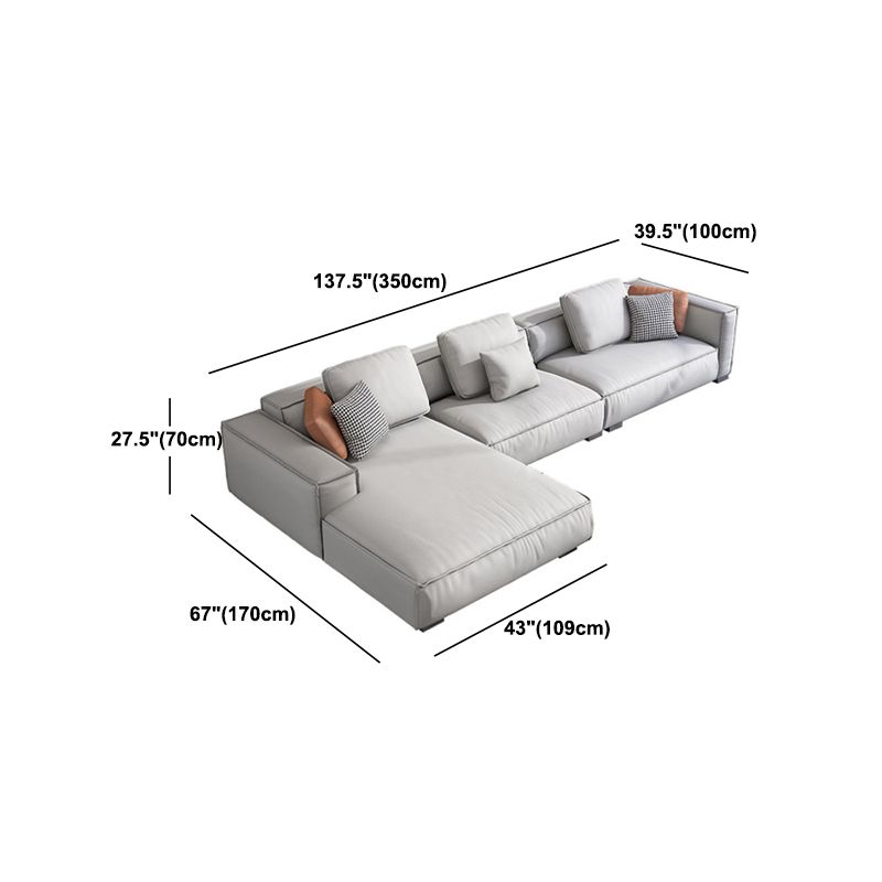 ノルディックフェイクレザーソファスクエアアームソファボルスター枕と