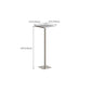Industrial Pedestal Bar Table 43.3"H Metal Bistro Bar Desk in Silver