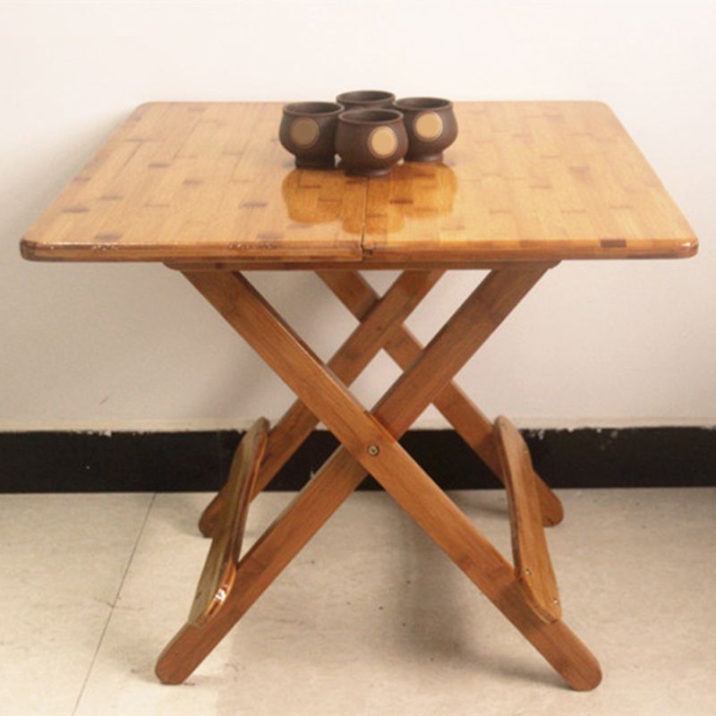 Modern Folding Dining Table Wood Tabletop for Living Room in Brown Clearhalo 'Dining Tables & Seating' 'Dining Tables' 'dining_table' 'furn' 'furn_dining_table' 'Furniture' 'Kitchen & Dining Furniture' 1200x1200_09d88356-2c4c-47a2-b570-d7ccafdf6ff4